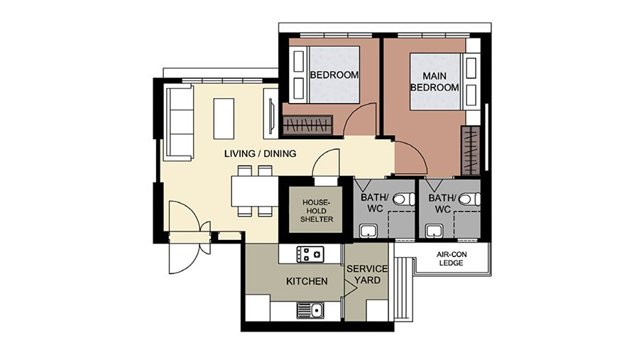 Hdb Bto 3 Room Flat Floor Plan | Floor Roma